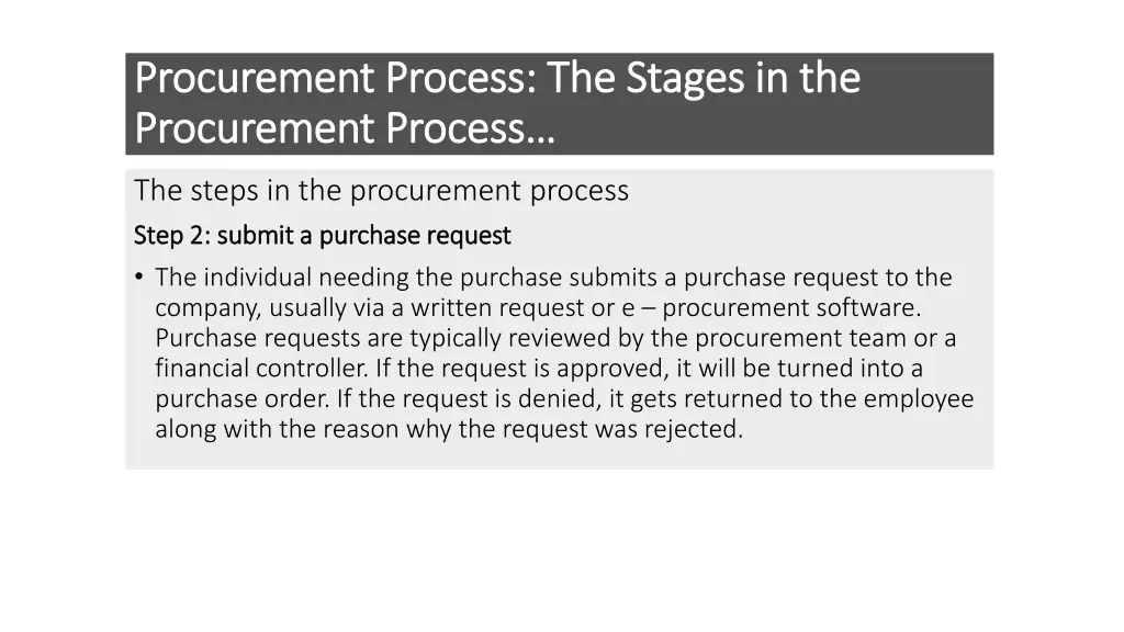 procurement process the stages in the procurement 4
