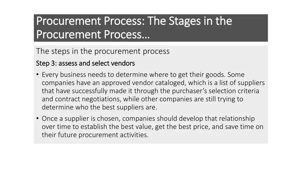 procurement process the stages in the procurement 5