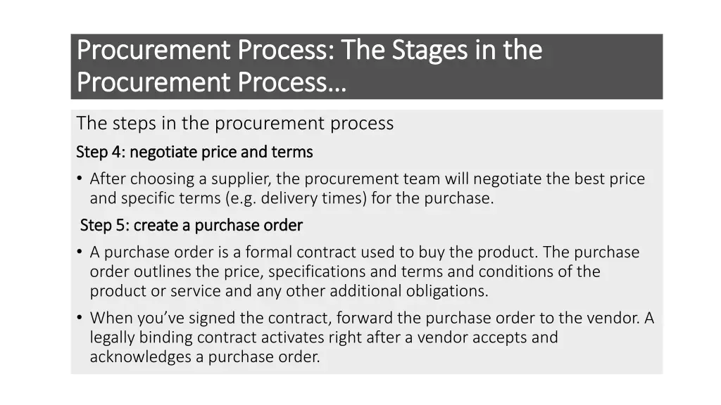 procurement process the stages in the procurement 6