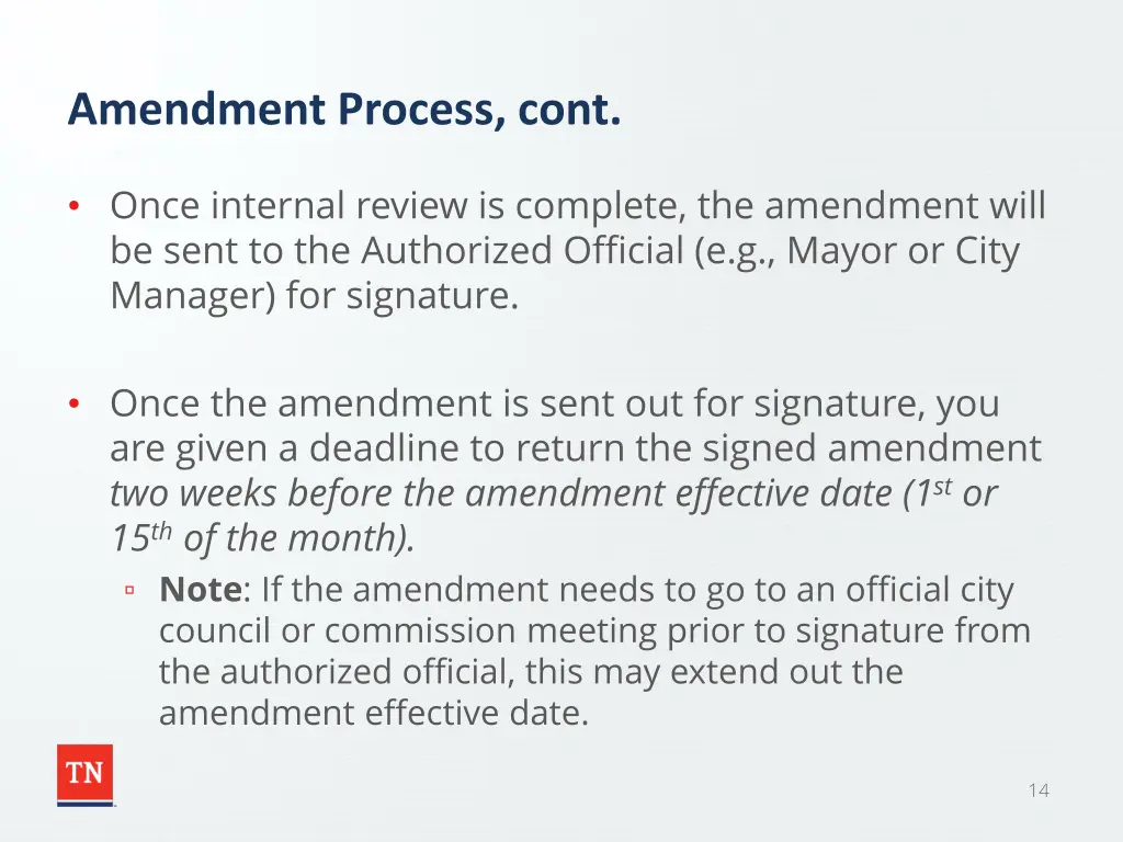 amendment process cont