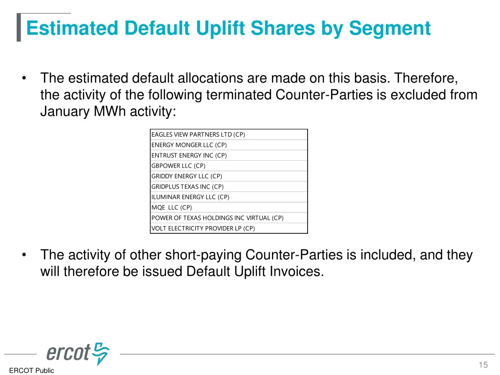estimated default uplift shares by segment 1
