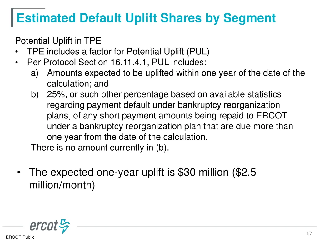 estimated default uplift shares by segment 3