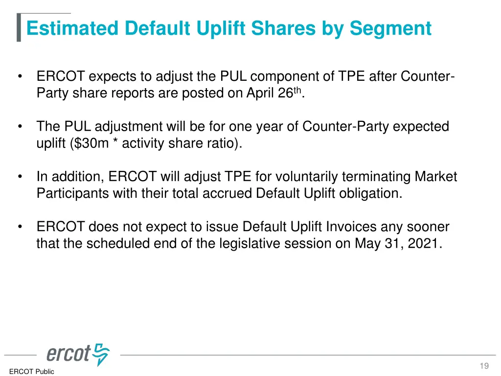 estimated default uplift shares by segment 5