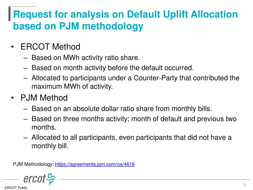 request for analysis on default uplift allocation