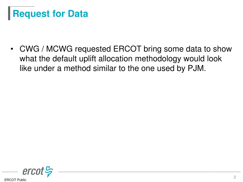 request for data