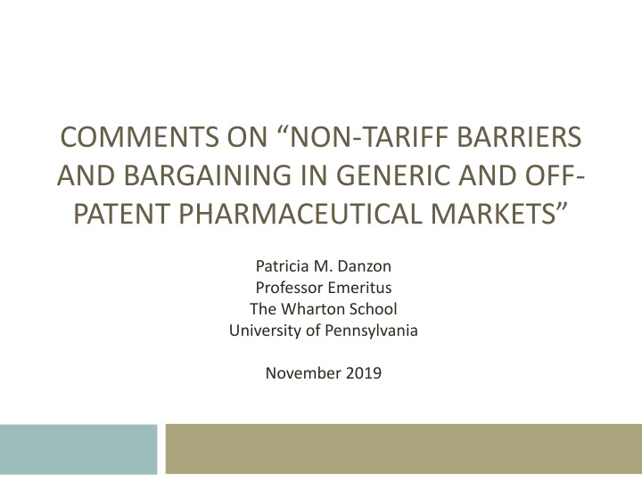comments on non tariff barriers and bargaining