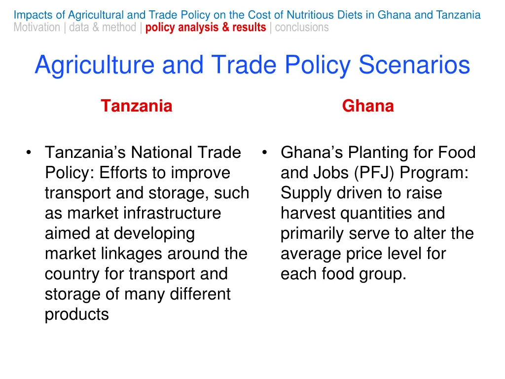 impacts of agricultural and trade policy 10
