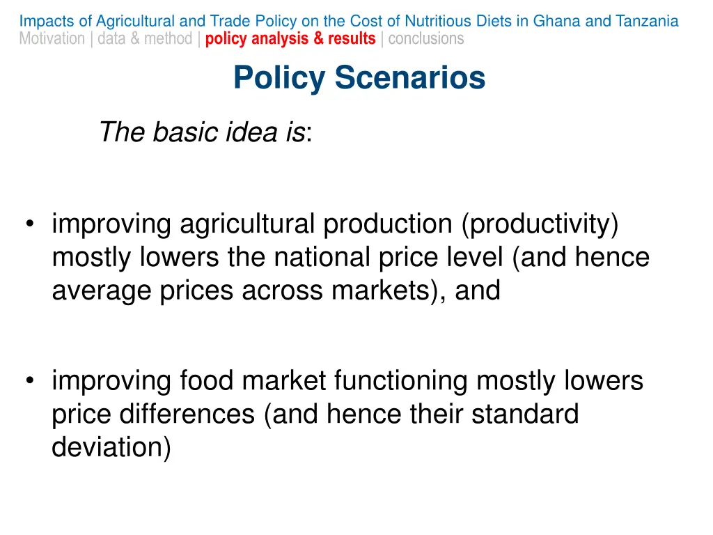 impacts of agricultural and trade policy 11