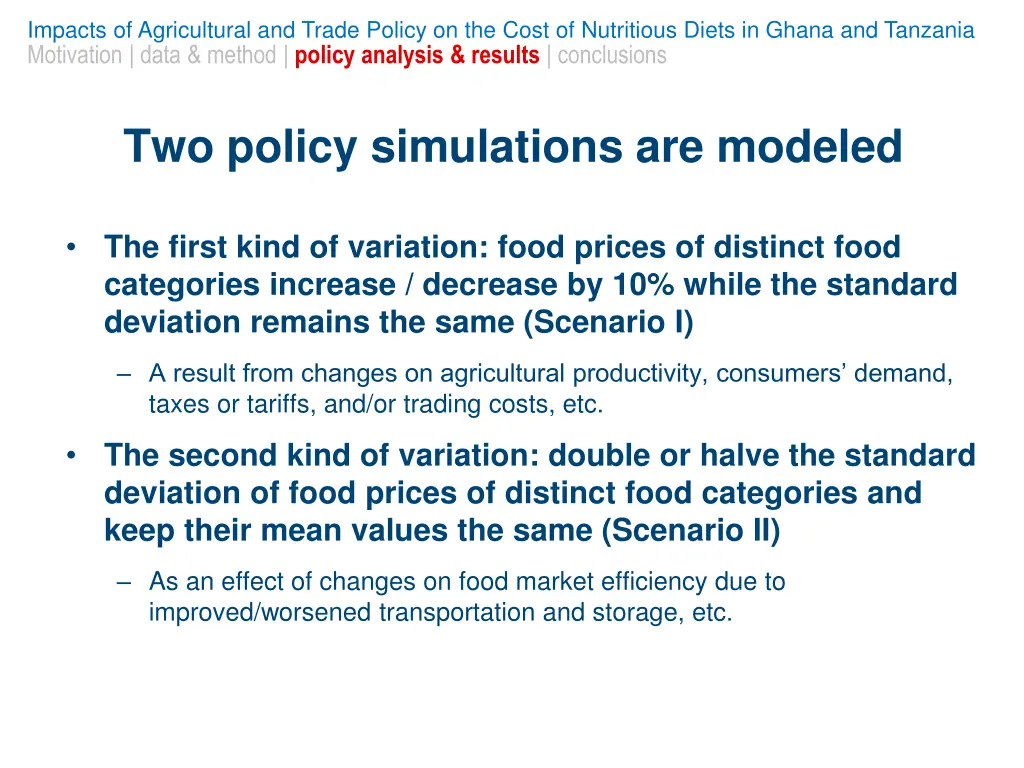 impacts of agricultural and trade policy 12