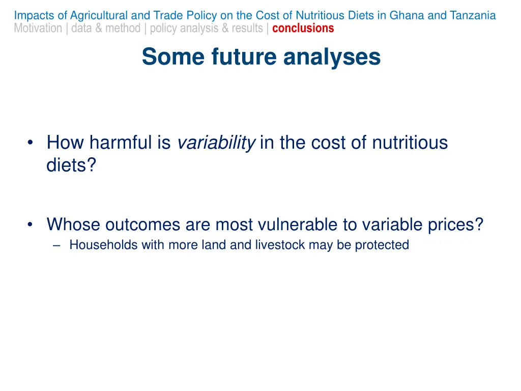 impacts of agricultural and trade policy 19