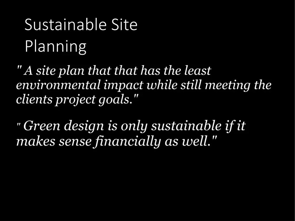 sustainable site planning 2