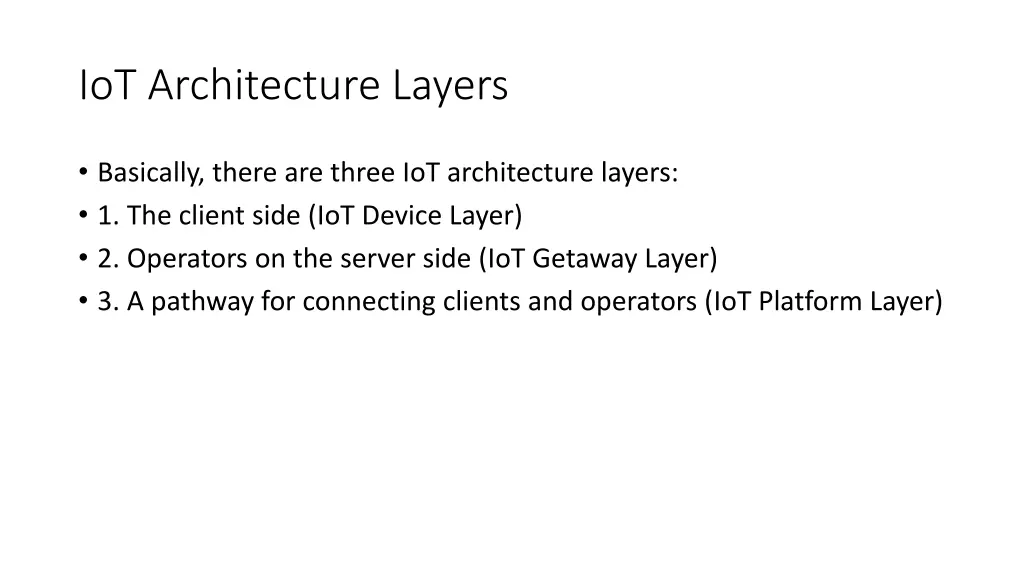 iot architecture layers