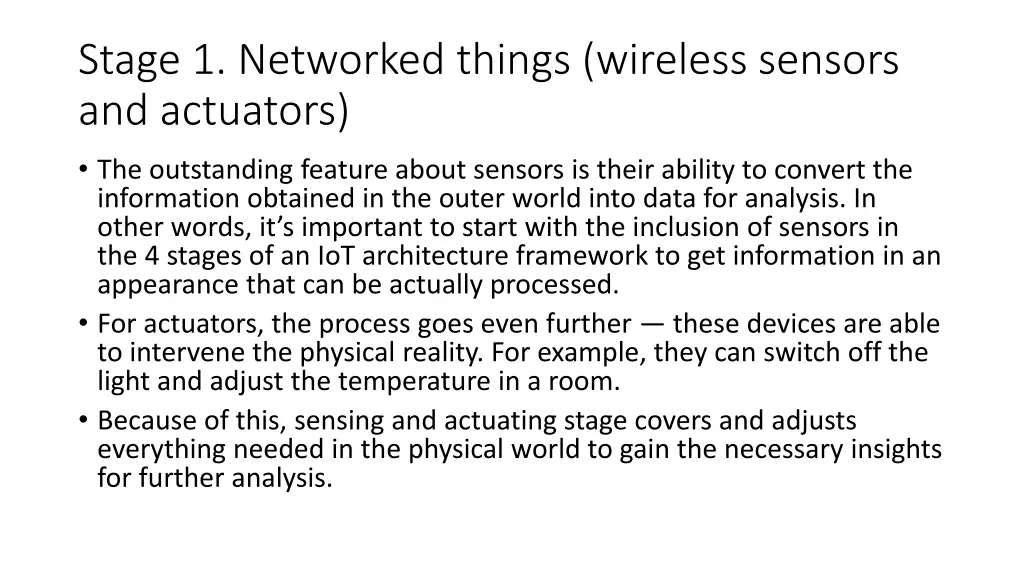 stage 1 networked things wireless sensors