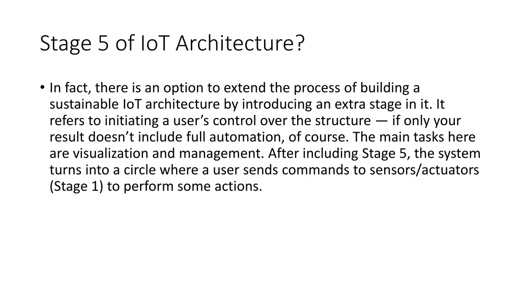 stage 5 of iot architecture