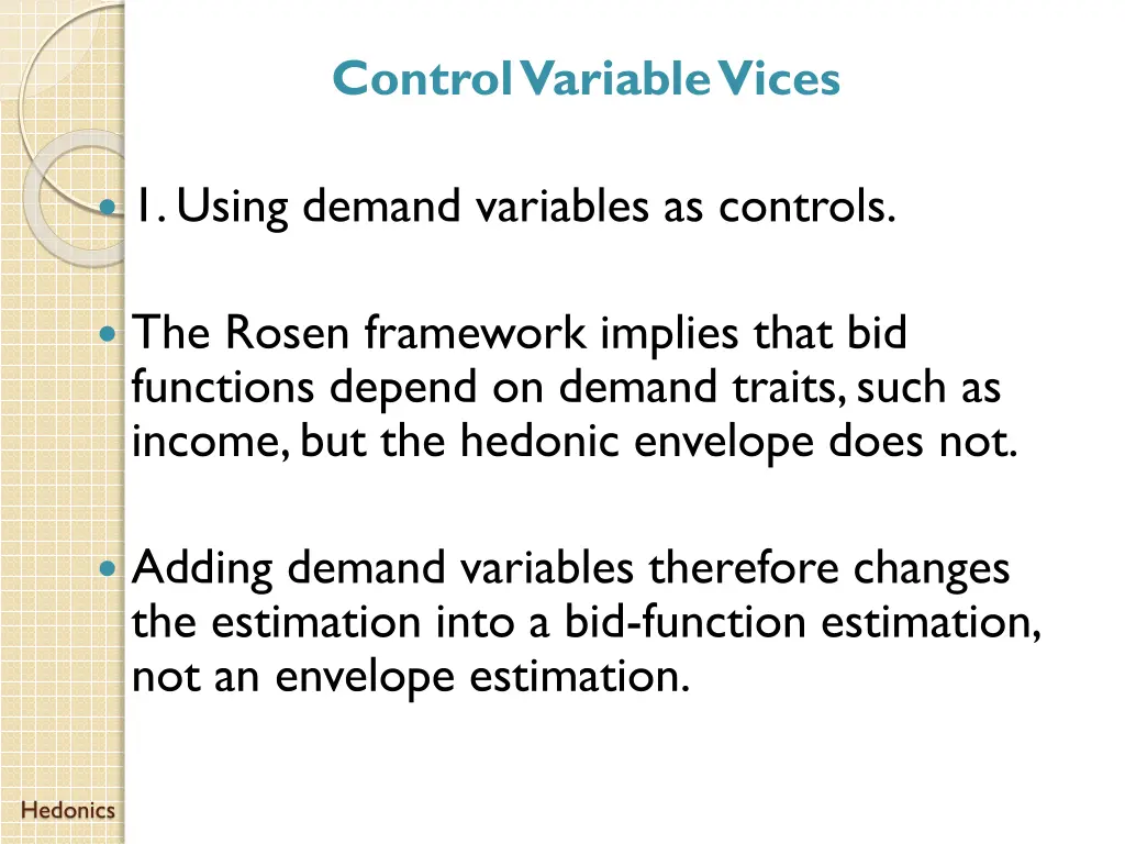 control variable vices