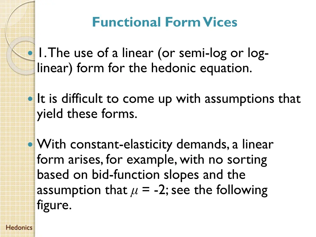 functional form vices