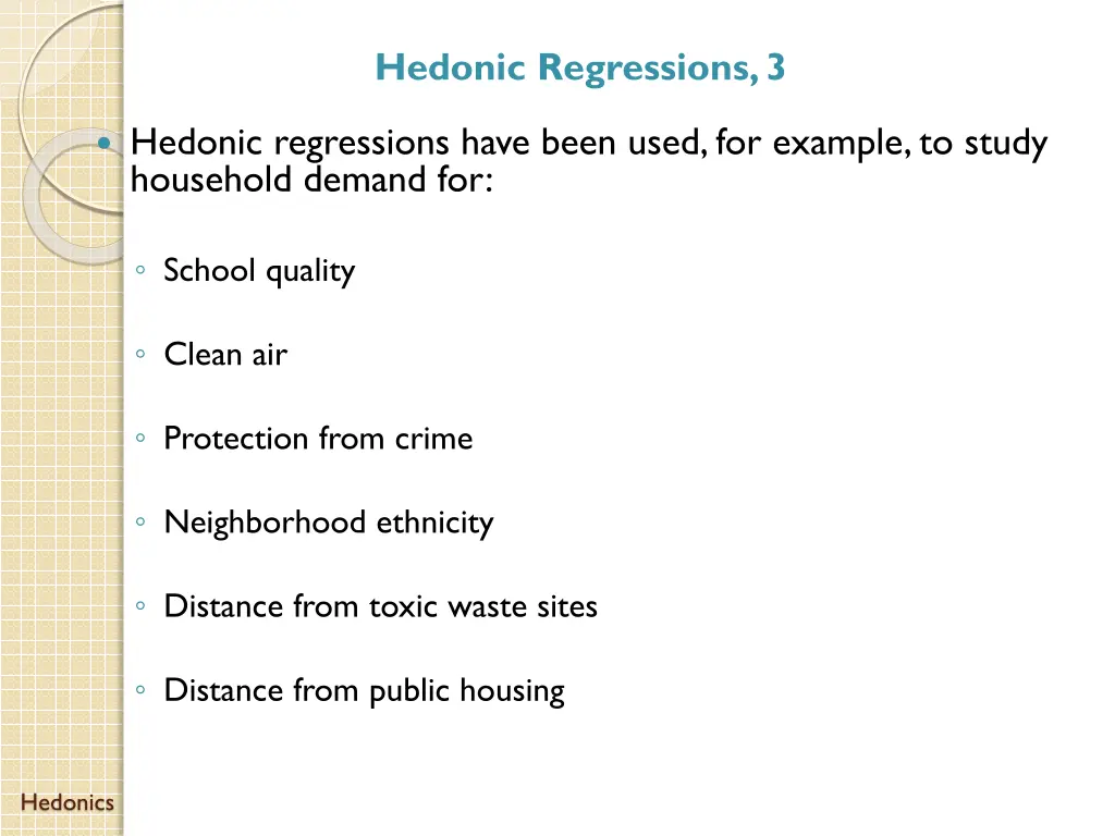 hedonic regressions 3