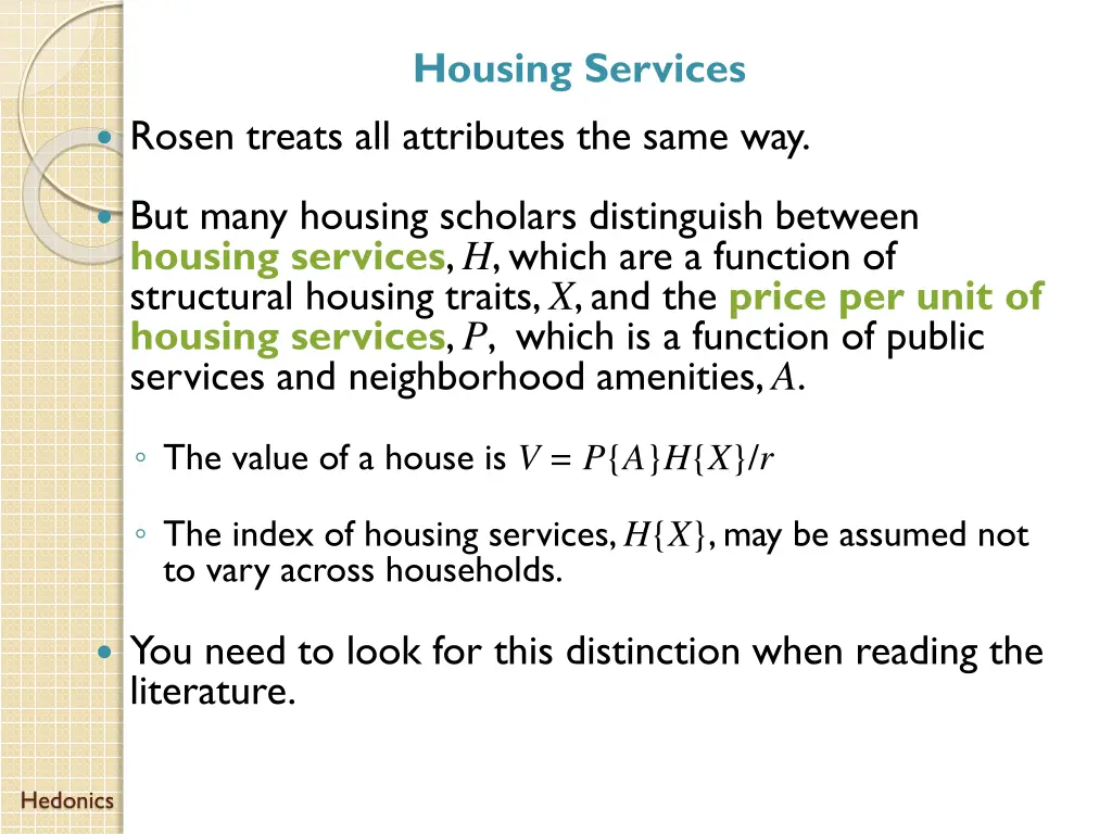 housing services