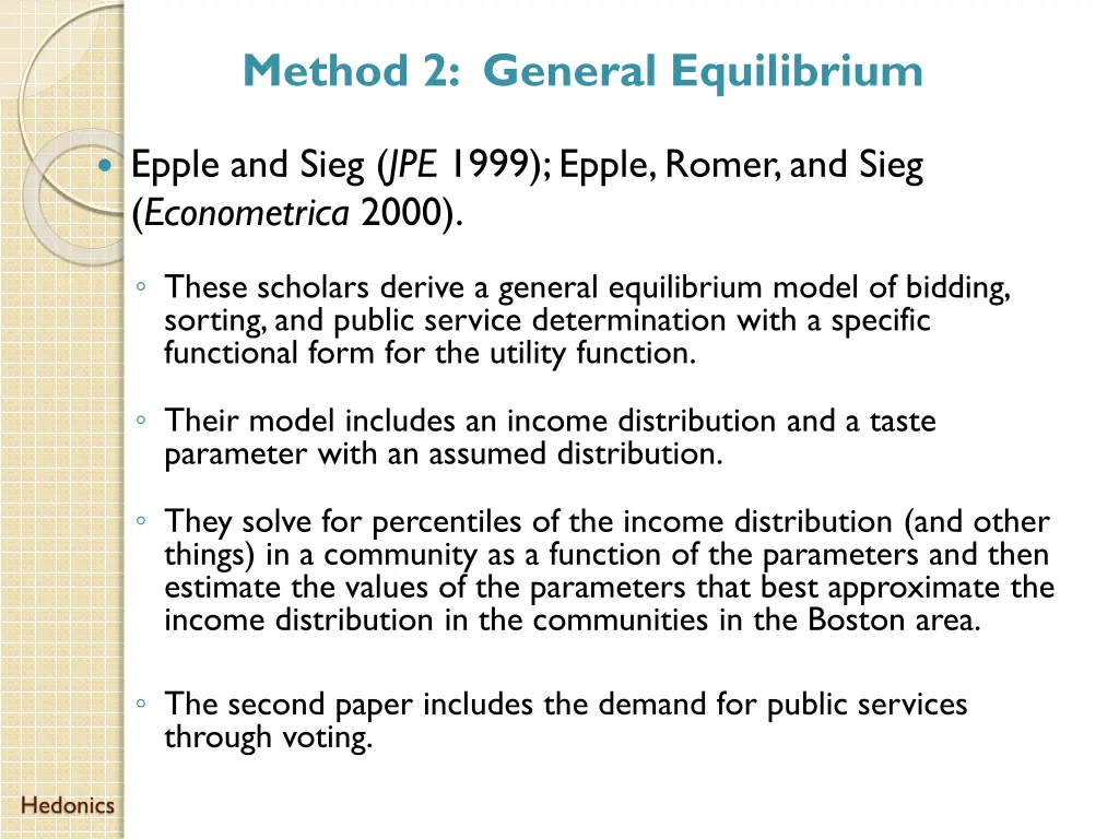 method 2 general equilibrium