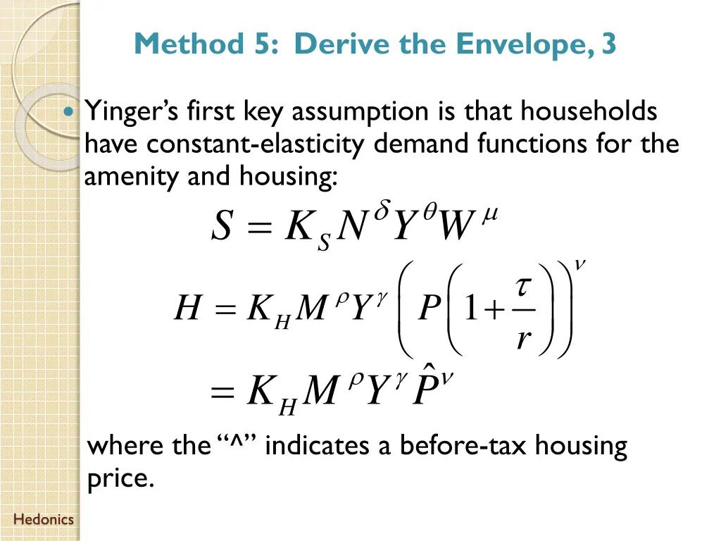 method 5 derive the envelope 3