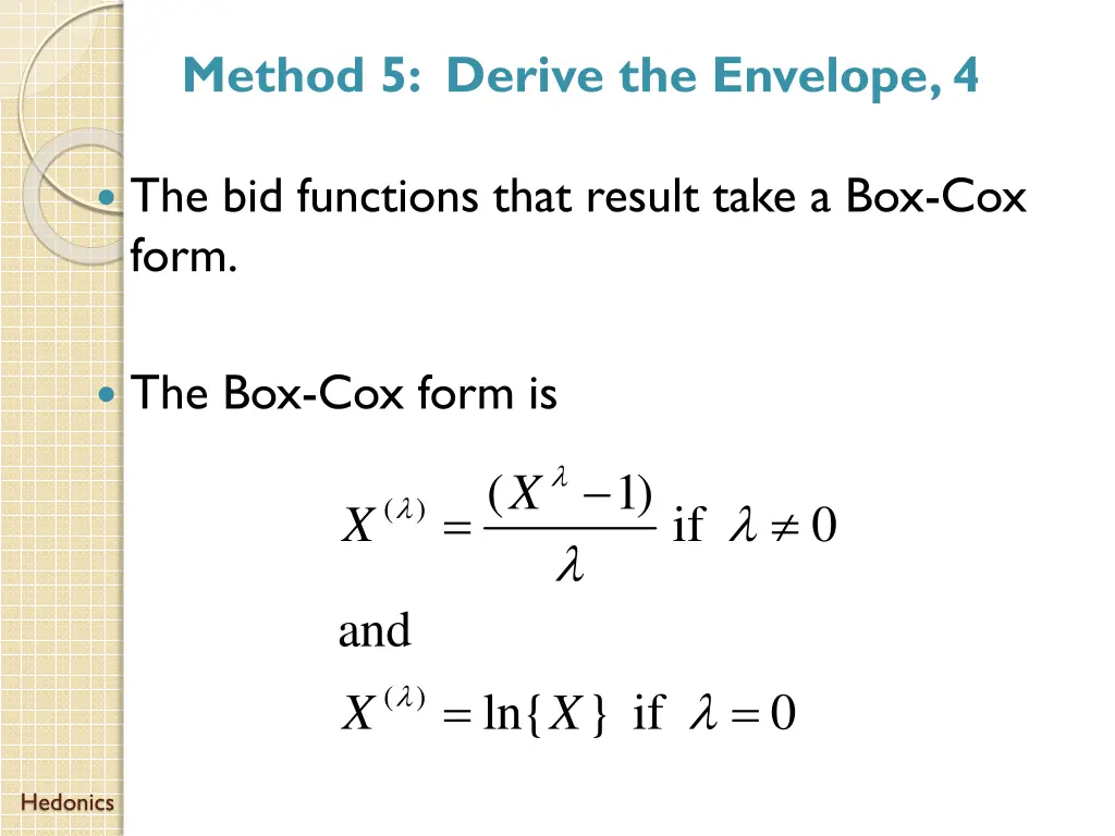 method 5 derive the envelope 4