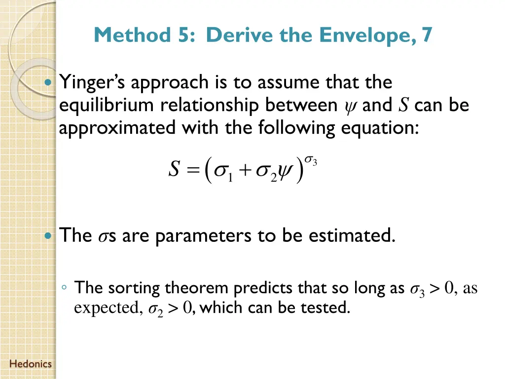 method 5 derive the envelope 7