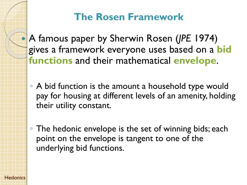 the rosen framework