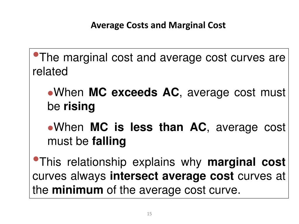average costs and marginal cost 2