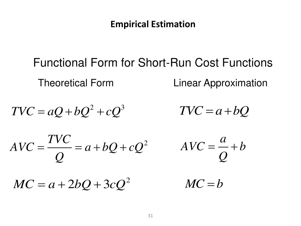 empirical estimation