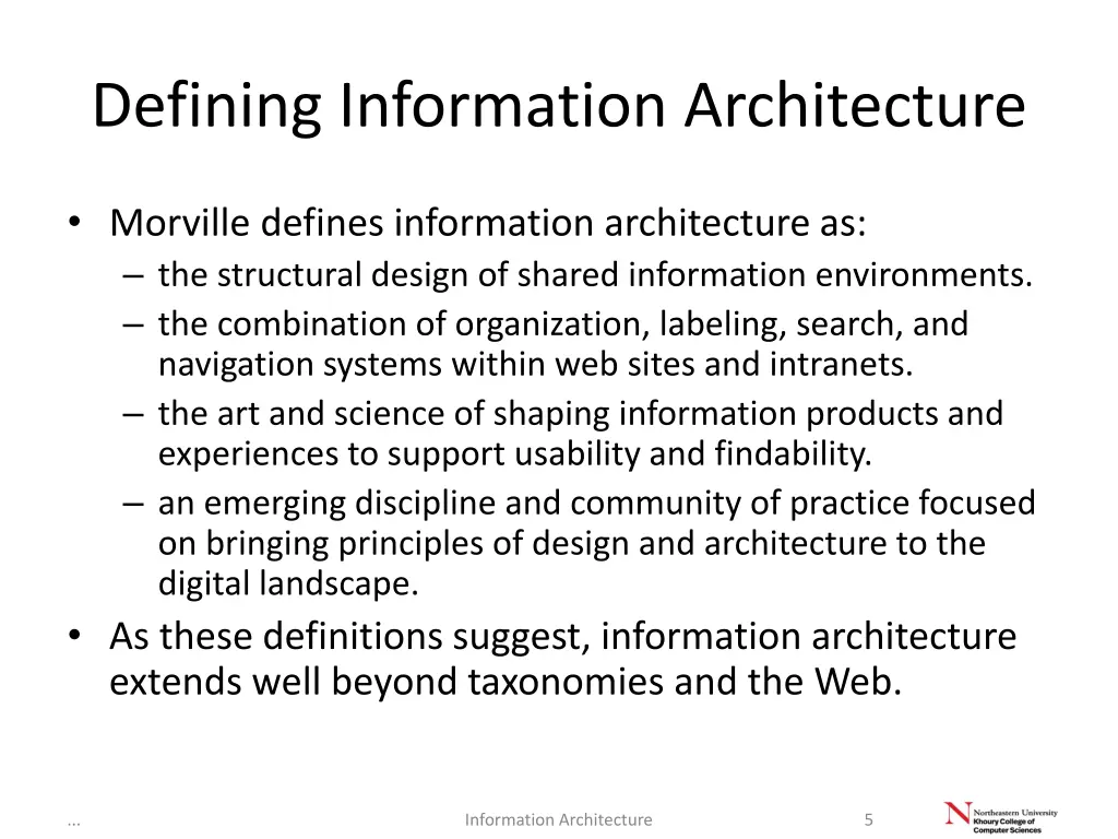 defining information architecture