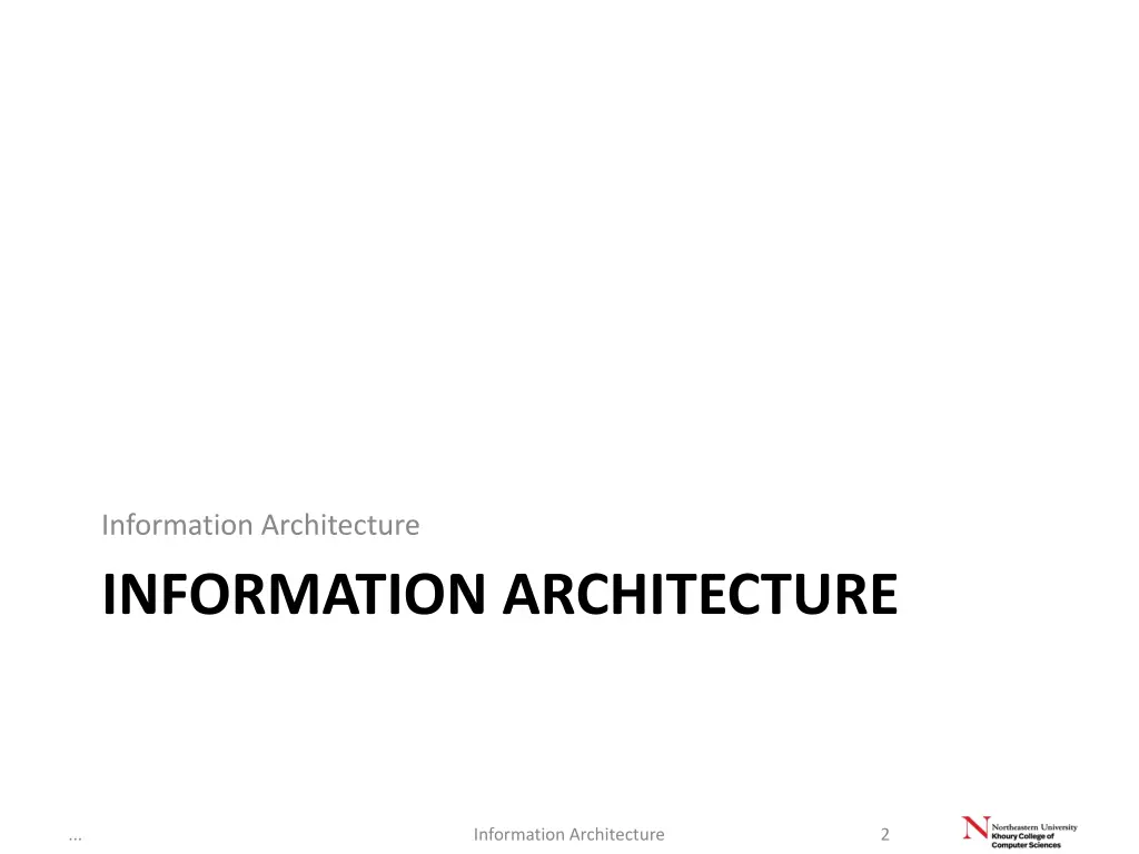 information architecture