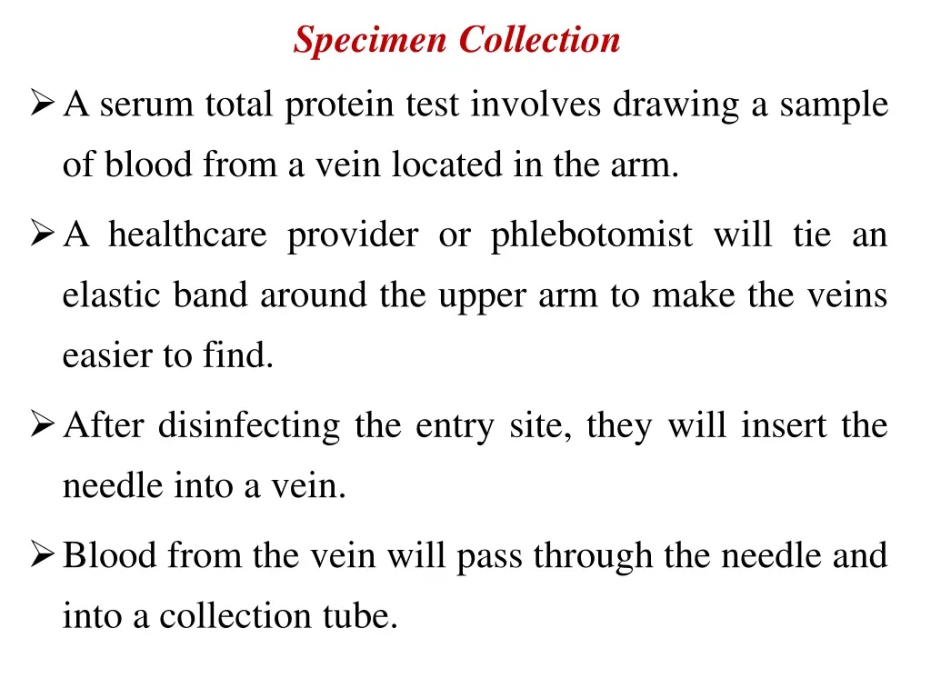 specimen collection
