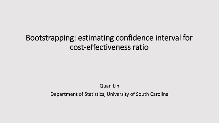 bootstrapping estimating confidence interval