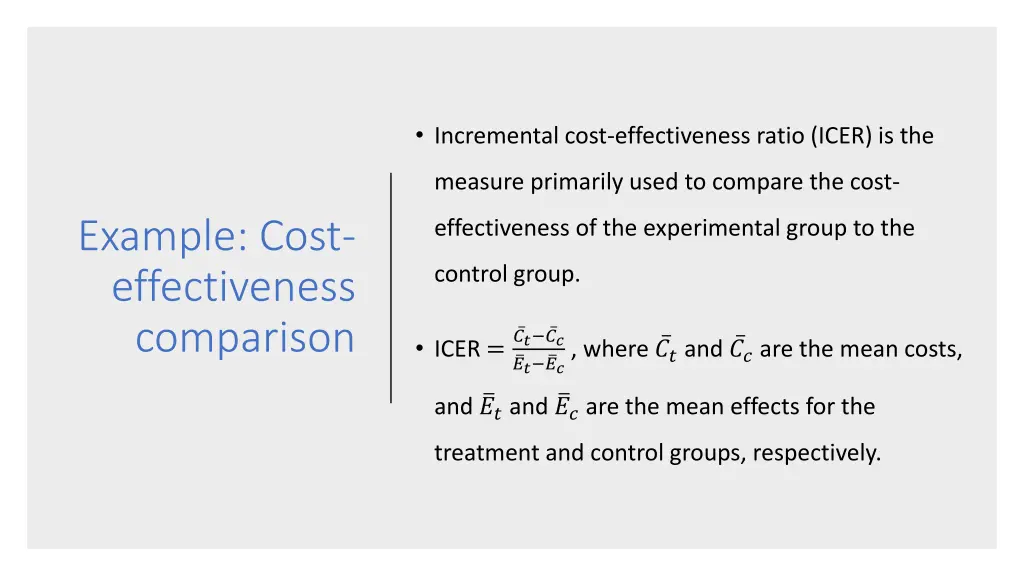 incremental cost effectiveness ratio icer is the
