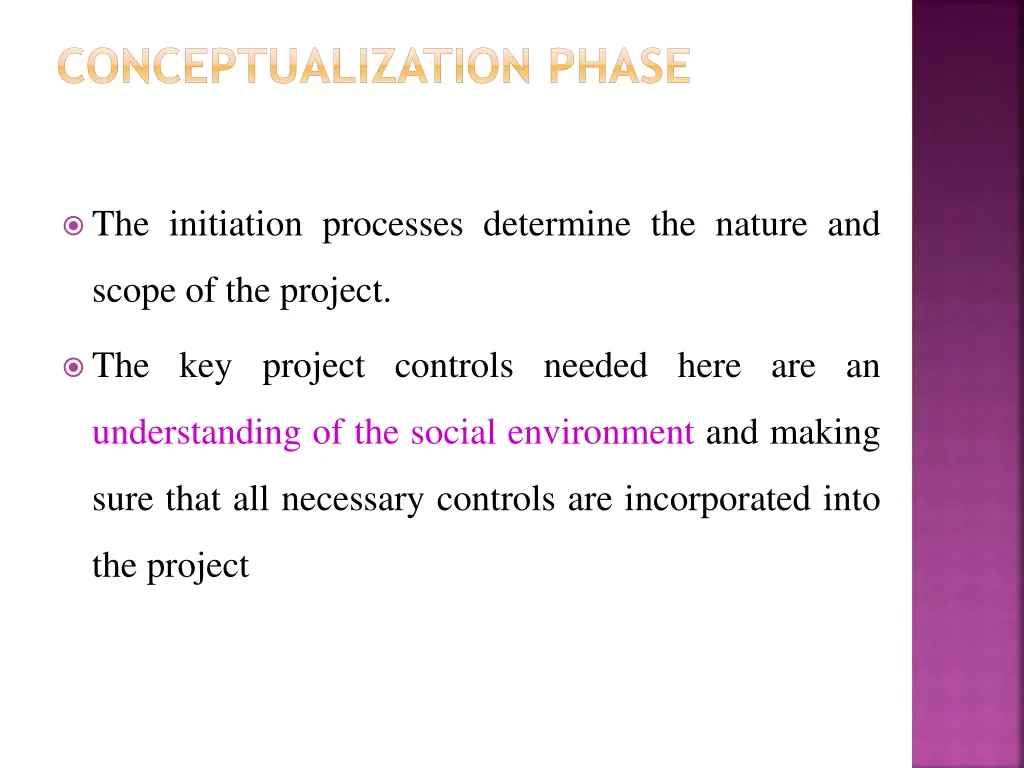 conceptualization phase