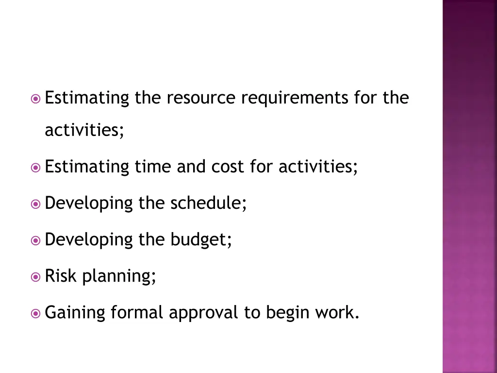 estimating the resource requirements for the
