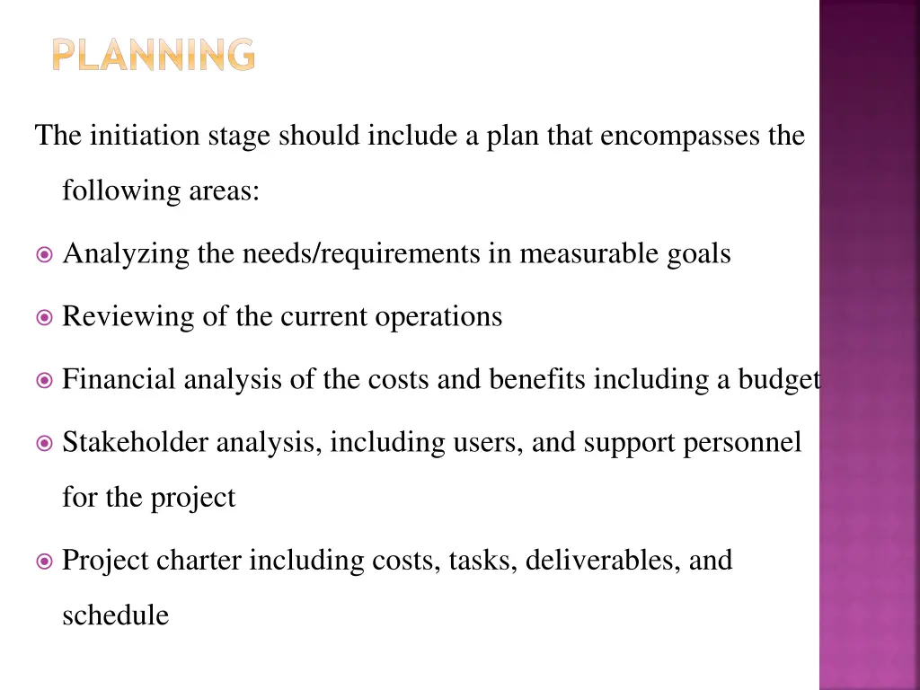 planning