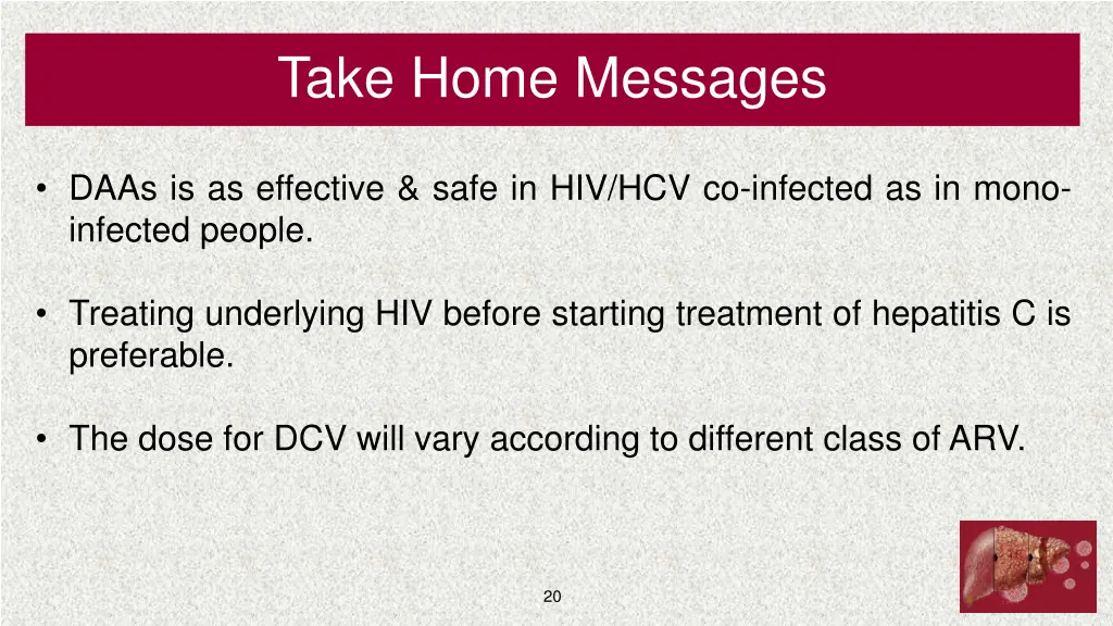 take home messages