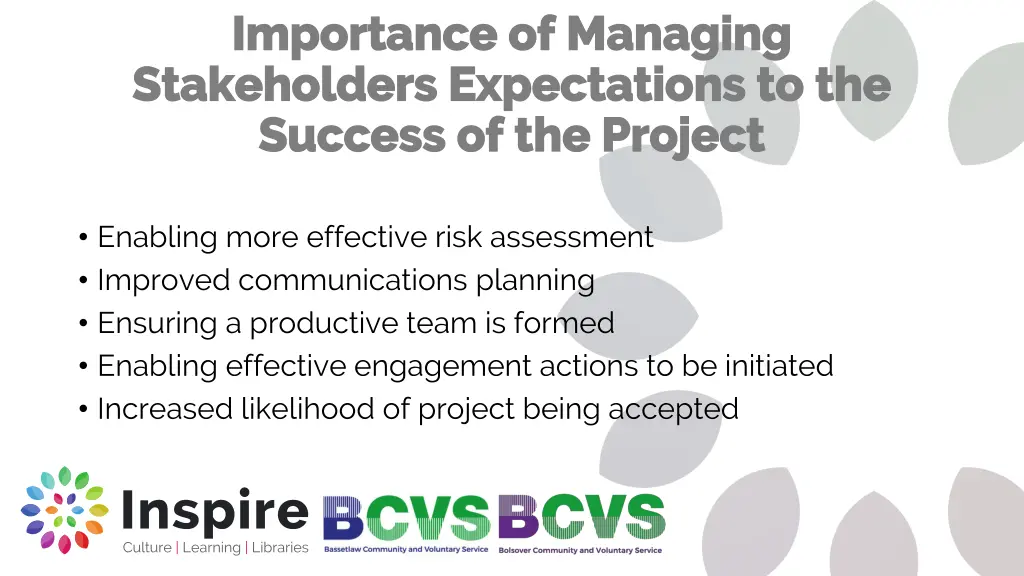 importance of managing importance of managing