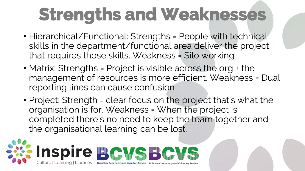 strengths and weaknesses strengths and weaknesses