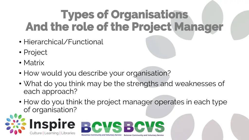 types of organisations types of organisations