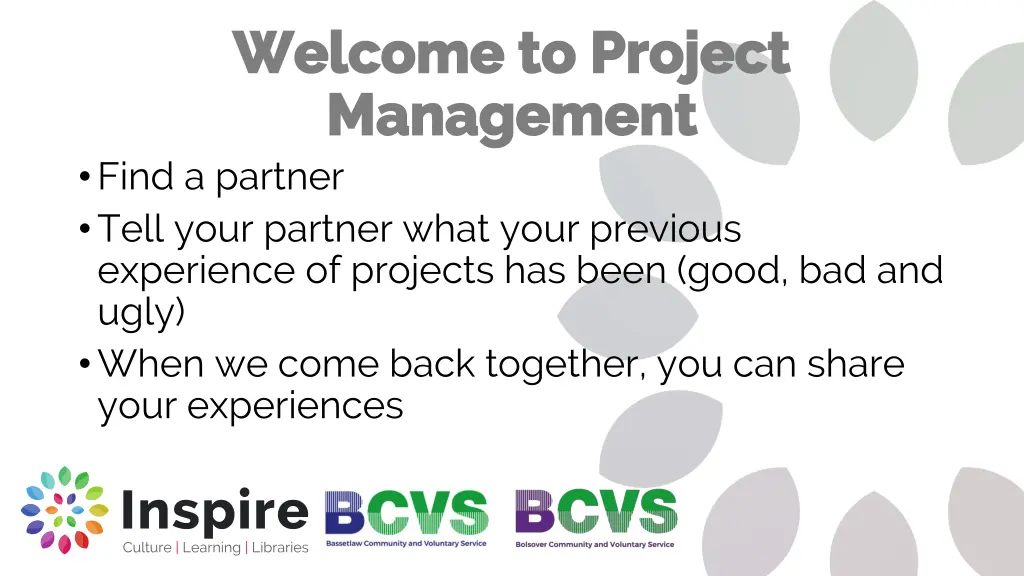 welcome to project welcome to project management