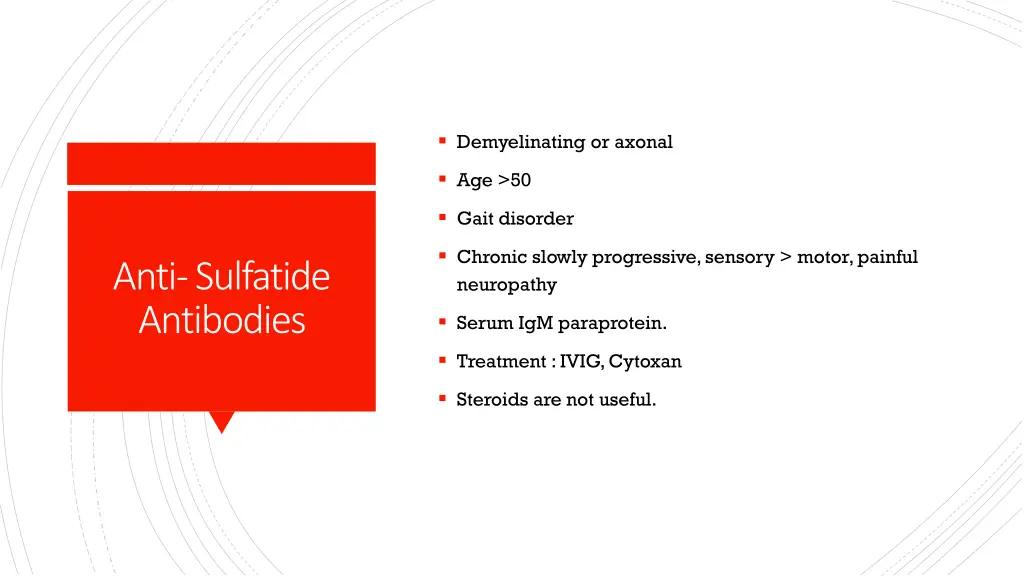 demyelinating or axonal