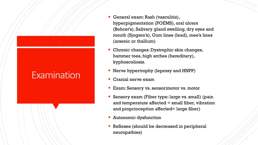 general exam rash vasculitis hyperpigmentation