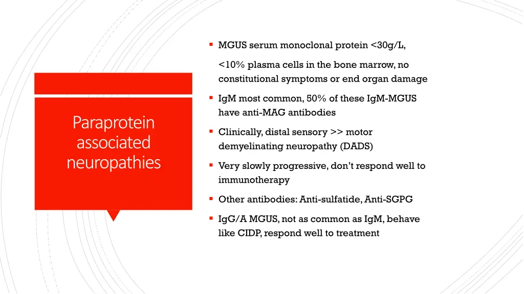 mgus serum monoclonal protein 30g l