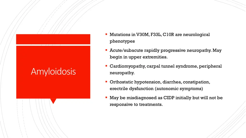 mutations in v30m f33l c10r are neurological