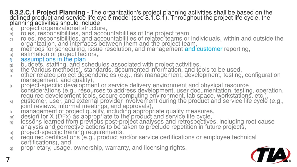 8 3 2 c 1 project planning the organization