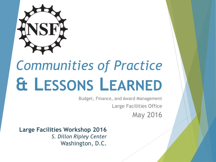 communities of practice l essons l earned budget