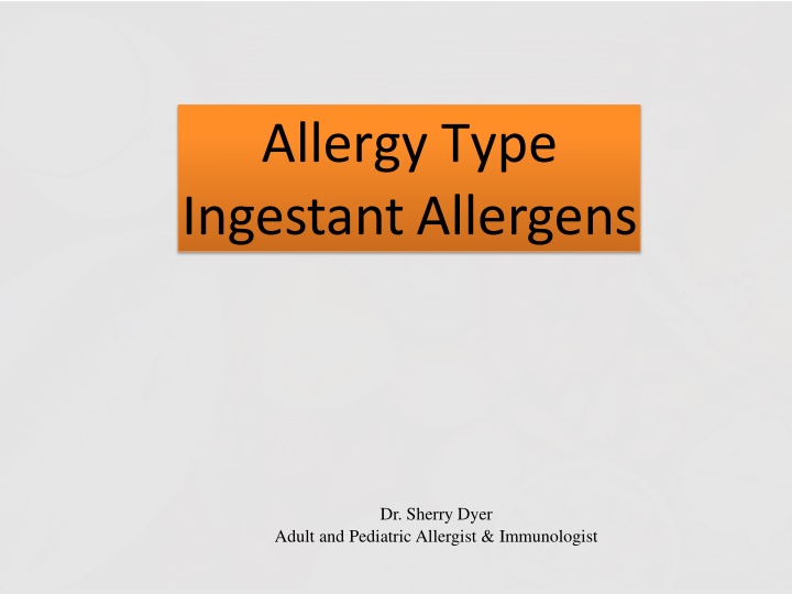 allergy type ingestant allergens