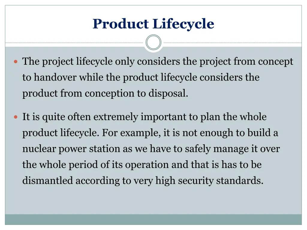 product lifecycle